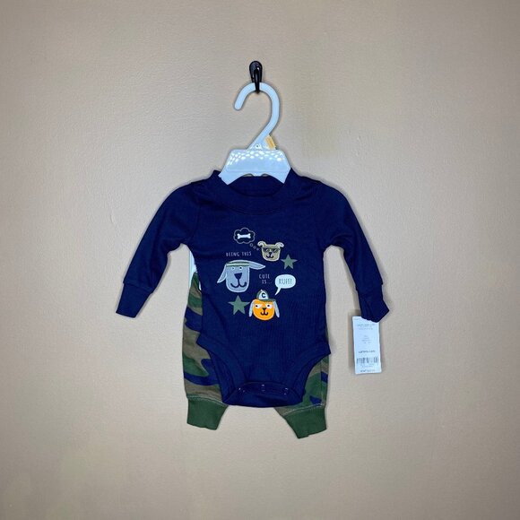 Adorable Baby Boys Newborn 100% Cotton Carter's 3 Outfits - Picture 4 of 16